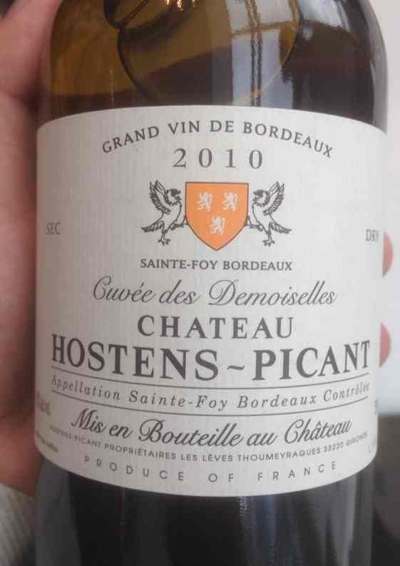 赫斯坦-皮康酒庄干白Chateau Hostens-Picant Blanc
