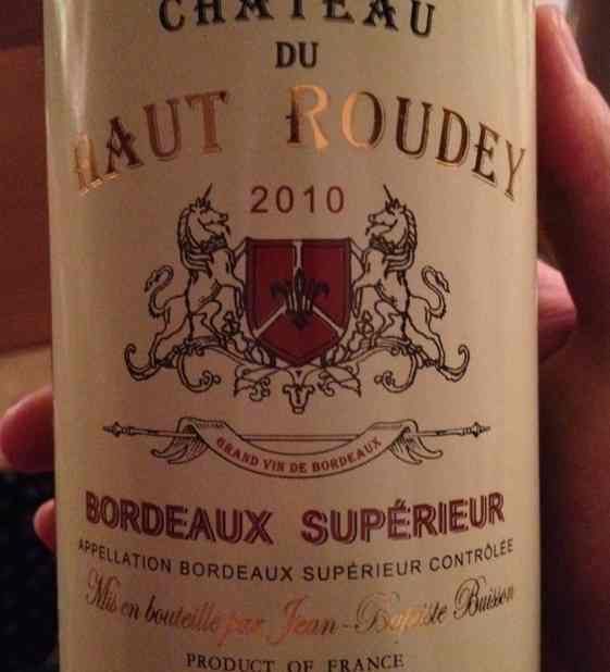 巴露美庄园超级波尔多干红Château Du Haut Roudey Bordeaux supérieur