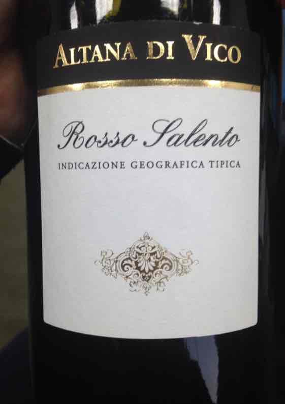 阿拉塔娜干红Altana di Vico Rosso Salento IGT