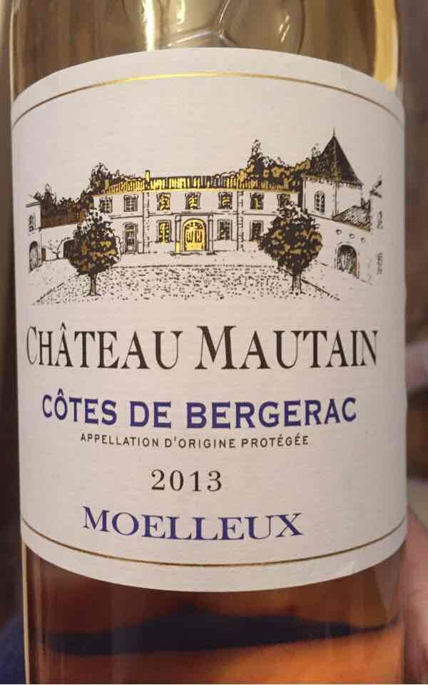 摩天酒庄贝杰克甜白Chateau Mautain Cotes de Bergerac