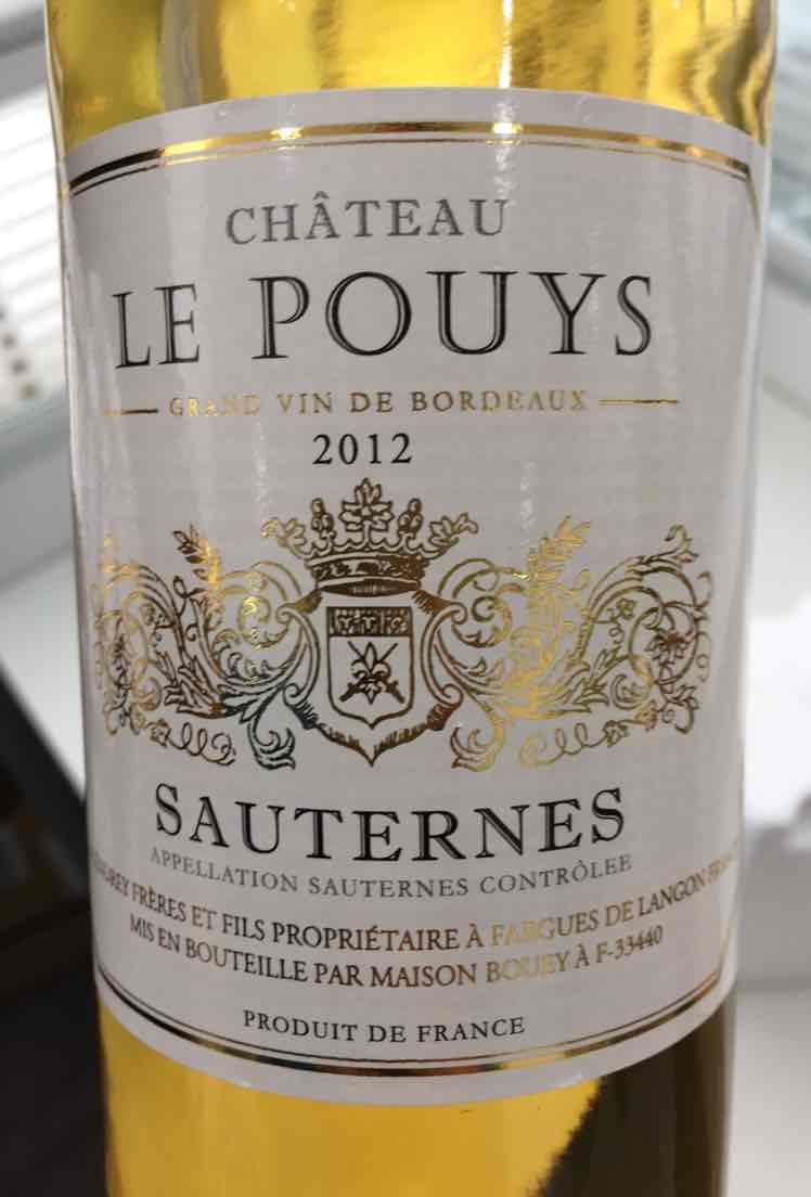 乐菩酒庄苏玳贵腐甜白Chateau Le Pouys