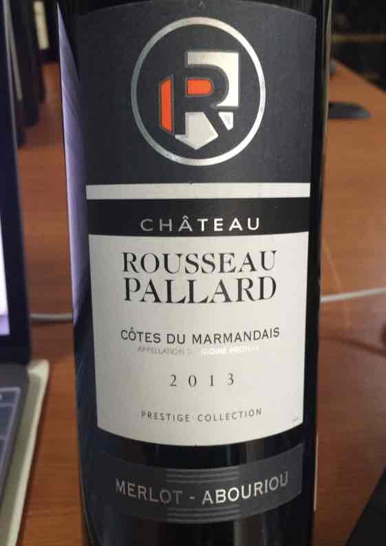 罗梭帕拉尔酒主干红chateau rousseau pallard merlot abouriou