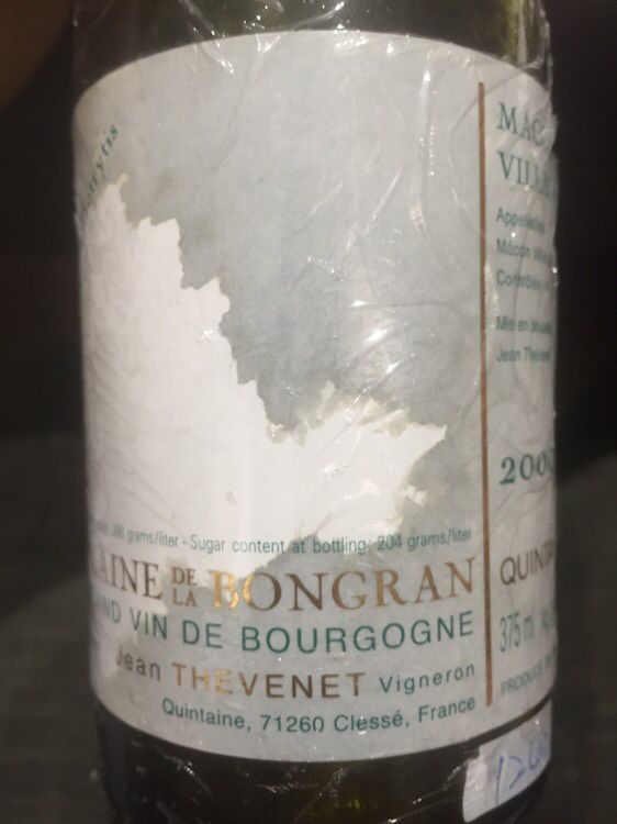 Jean Thevenet Domaine de la Bongran Macon-Villages Cuvee Botrytis