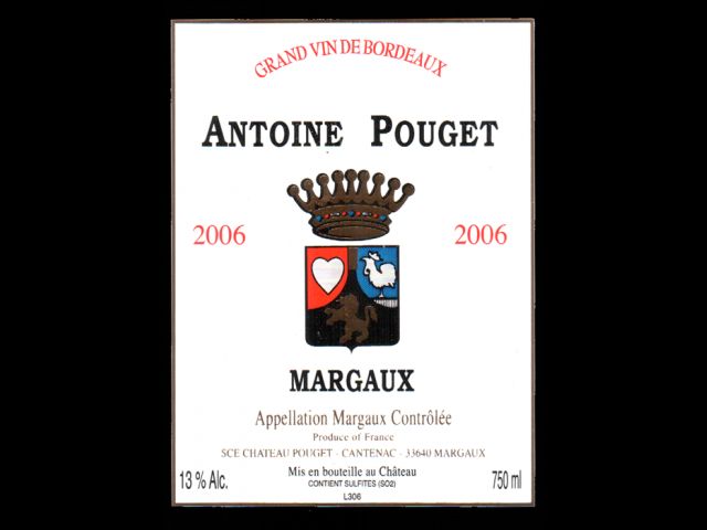 宝爵酒庄副牌干红Antoine Pouget