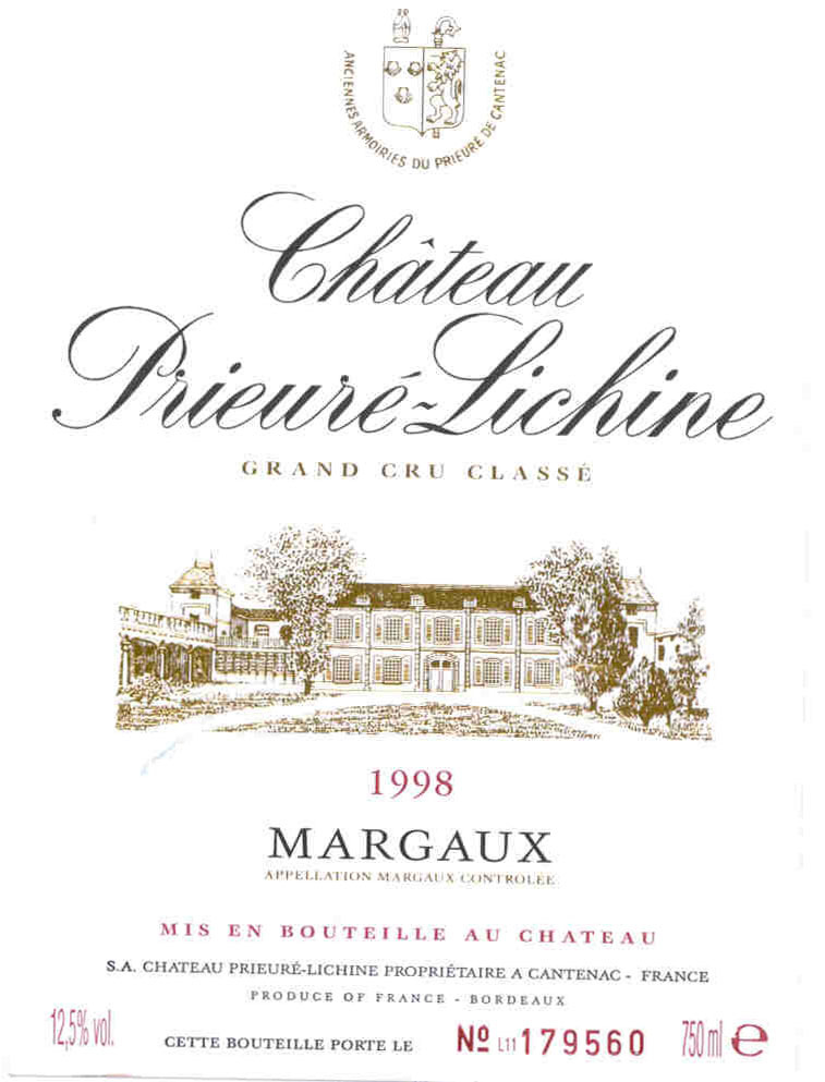 荔仙酒庄干红Chateau Prieure-Lichine