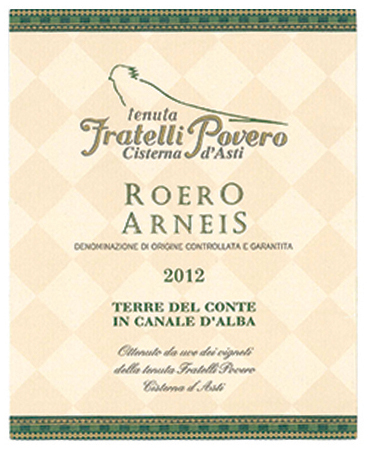 普维若罗埃罗阿内斯干白Cantine Povero Arneis Roero