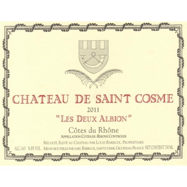 圣戈斯阿尔比恩干红Chateau de Saint Cosme Cotes du Rhone Les Deux Albion