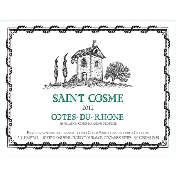 圣戈斯隆河丘干白Chateau de Saint Cosme Cotes du Rhone Blanc