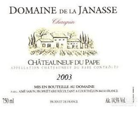 加纳斯肖班特酿干红Domaine de la Janasse Cuvee Chaupin