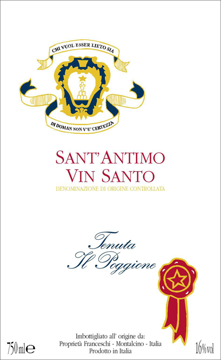 波吉欧桑托干白Tenuta Il Poggione Vin Santo Sant Antimo