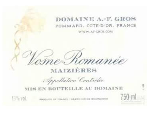 格罗斯迈济耶尔干红Domaine A.F. Gros Maizieres