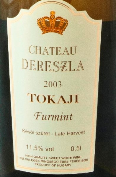 德瑞拉晚收富尔民特甜白Chateau Dereszla Late Harvest Furmint
