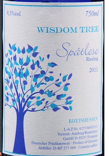 智慧树晚秋甜白Wisdom Tree Spatlese