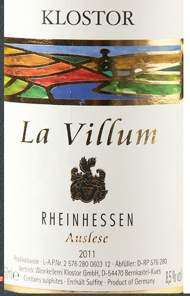 拉薇晚收甜白La Villum Rheinhessen