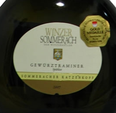 索玛瑞哈琼瑶浆晚收半甜白Gewurztraminer Spateles Sommeracher Katzenkopf