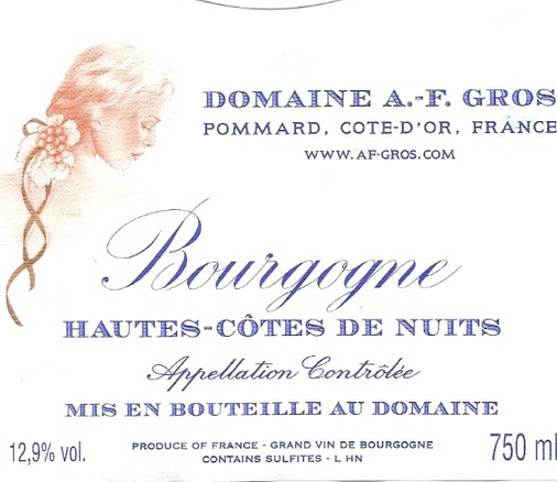 格罗斯上夜丘干红Domaine A.F. Gros Hautes Cotes de Nuits