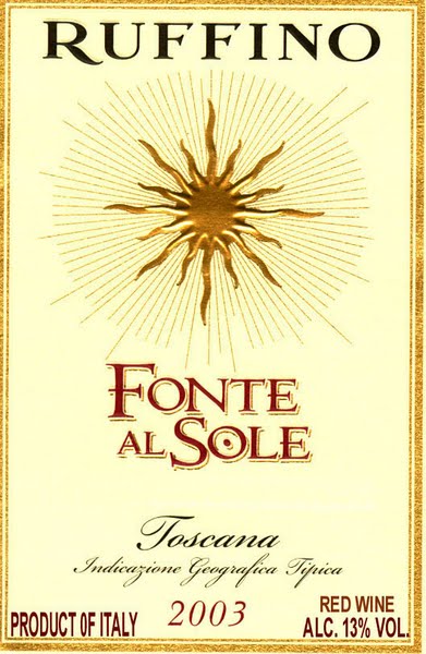 鲁芬诺太阳之光桑娇维赛干红RUFFINO Sangiovese di Toscana Fonte Al Sole