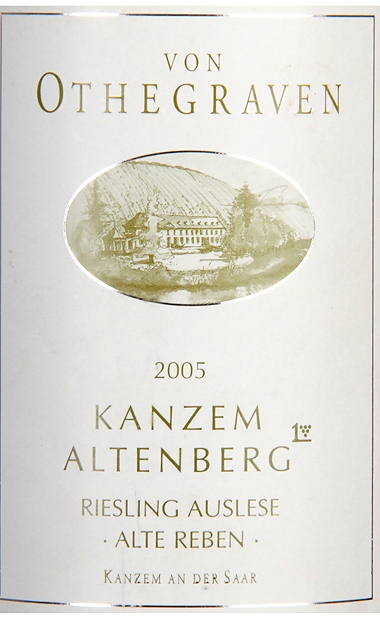 旺奥德格雷夫伯爵酒庄雷司令珍藏精选甜白Von Othegraven Kanzem Altenberg Riesling