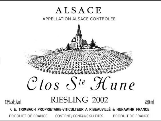 婷芭克世家圣桅楼园雷司令干白Trimbach Clos Sainte-Hune Riesling