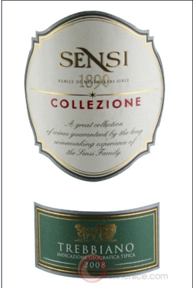 圣禧精选塔比安诺干白Sensi Collezione Trebbiano