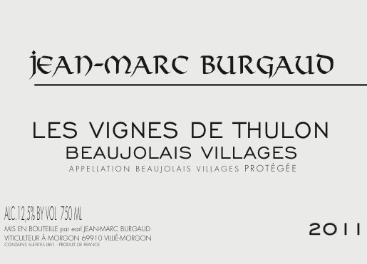 让•马克伯格酒庄卢伦庄博若莱村庄干红Jean-Marc Burgaud Chateau de Thulon Beaujolais Villages