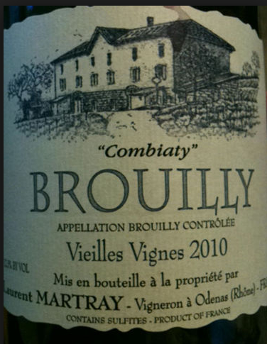 劳伦马特雷老藤孔比亚迪干红Laurent Martray Brouilly Combiaty Vieilles Vignes