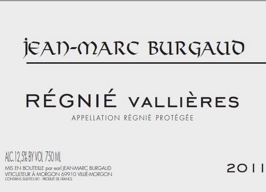 让•马克伯格酒庄雷妮廖爱尔干红Jean-Marc Burgaud Regnie Vallieres