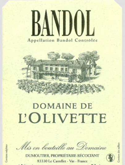 奥维特干白Domaine de l'Olivette Bandol Blanc