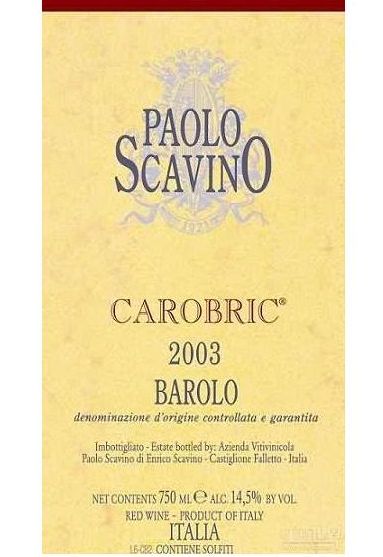 斯卡维诺卡罗碧干红Paolo Scavino Carobric