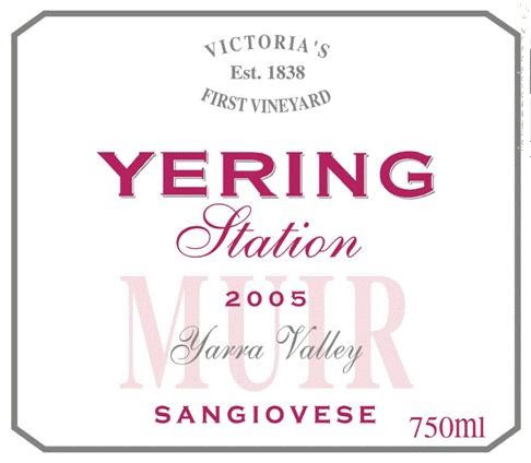 优伶桑娇维塞干红Yering Station Muir Sangiovese