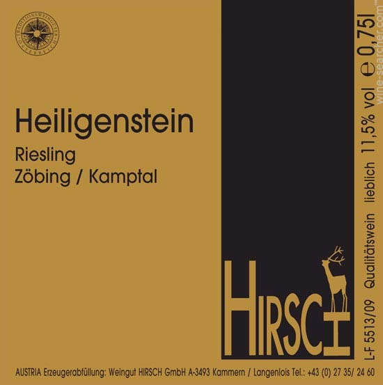 布德梅尔酒庄祖冰园雷司令干白Zobinger Heiligenstein Riesling