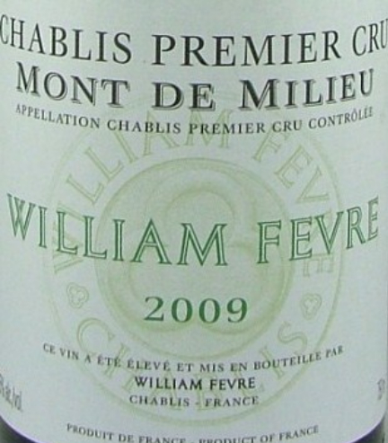 威廉·费尔美利山园干白Domaine William Fevre Mont de Milieu