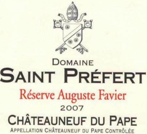 圣琵飞珍藏奥古斯特-法维干红Domaine Saint Prefert Reserve Auguste Favier