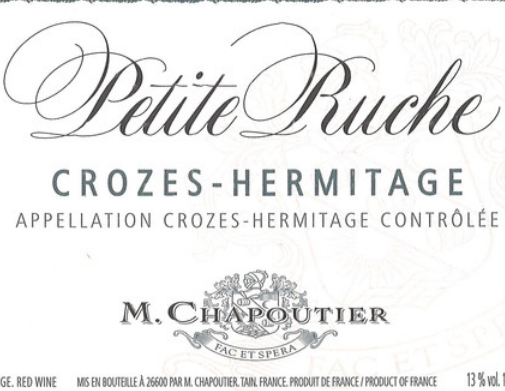 莎普蒂尔小卢什干红M. Chapoutier Crozes-Hermitage La petite Ruche 