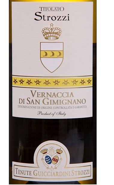 古绮蒂尼茜洛诗酒庄迪拉托维纳齐亚干白Tenute Guicciardini Strozzi Titolato Vernaccia di San Gimignano