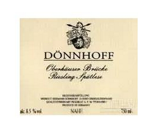 杜荷夫奥伯豪塞布鲁克雷司令迟摘甜白Weingut Donnhoff Oberhauser Brucke Riesling Spatlese