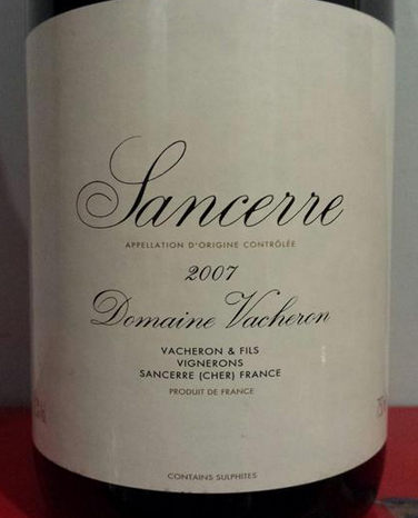 凡卓岸桑塞尔干红Domaine Vacheron Sancerre Rouge