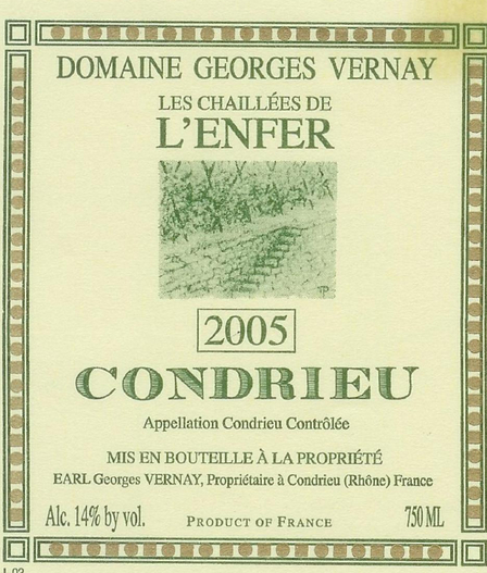 乔治维尔奈地狱之石干白Domaine Georges Vernay Les Chaillees de l'Enfer