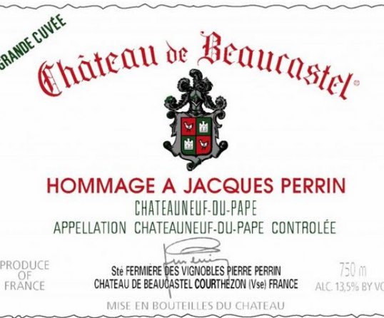 博卡斯特尔雅克佩兰干红Chateau de Beaucastel Hommage a Jacques Perrin