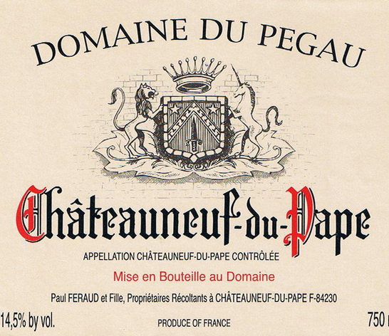 佩高酒庄教皇新堡干红葡萄酒Domaine du Pegau Chateauneuf du Pape Rouge Cuvee Reservee