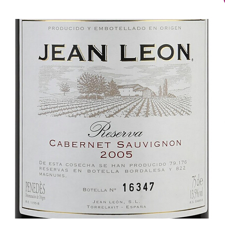 简雷昂赤霞珠干红Jean Leon Cabernet Sauvignon Reserva