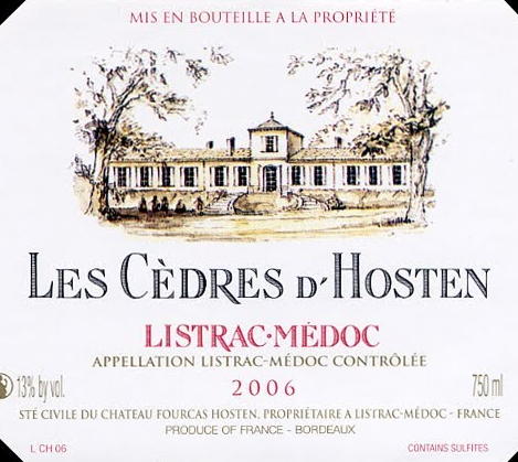 霍斯顿城堡副牌干红Les Cedres D'Hosten