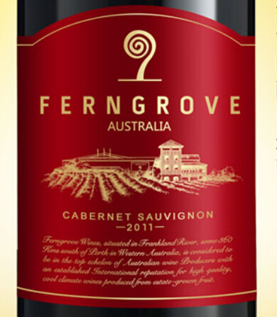 芬格富庄园红牌赤霞珠干红ferngrove red trademark cabernet sauvignon