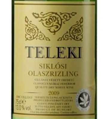 希克诺斯雷司令干白TELEKI Siklosi Riesling