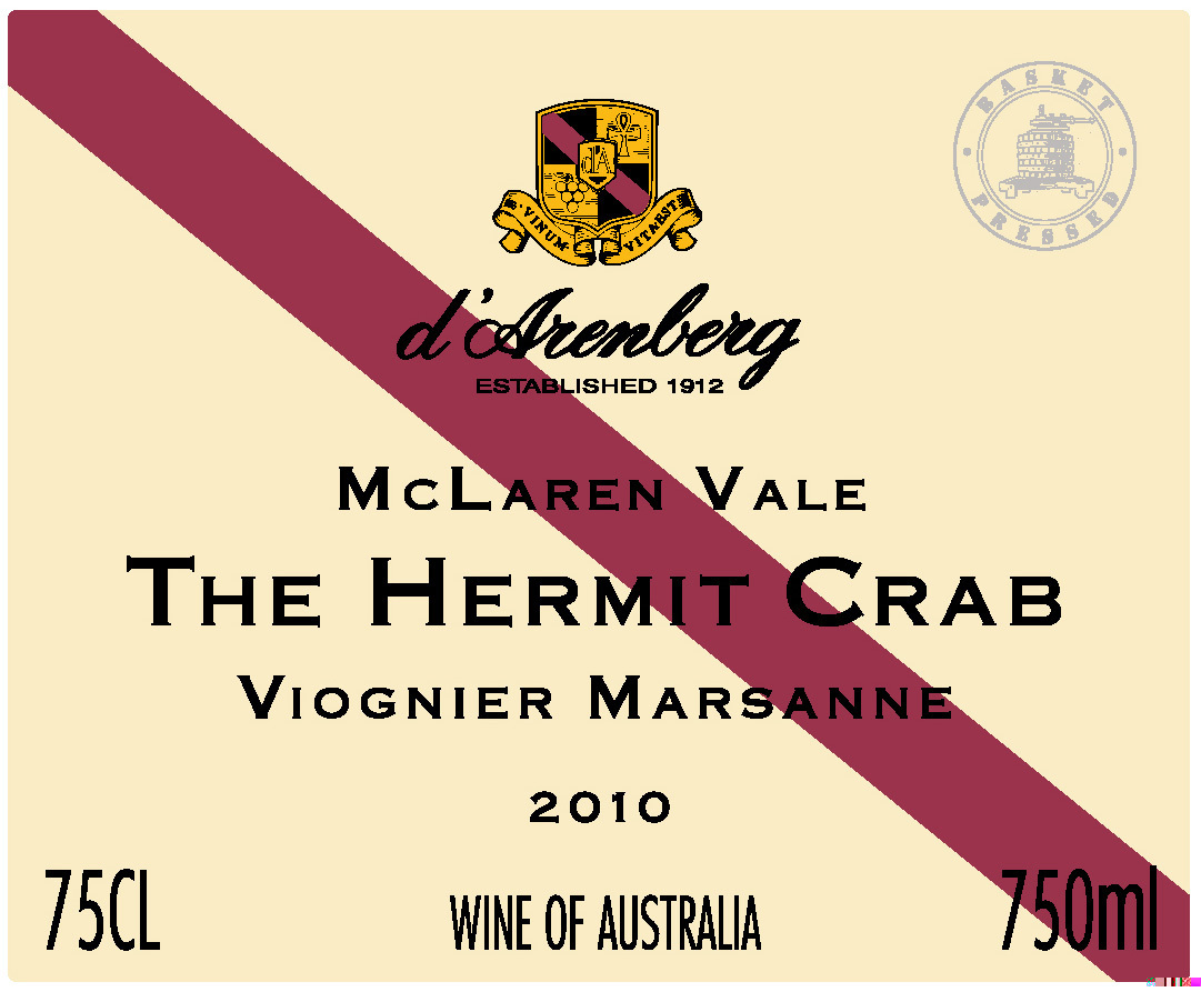 黛伦堡寄居蟹维欧涅玛珊干白d'Arenberg The Hermit Crab Marsanne Viognier 