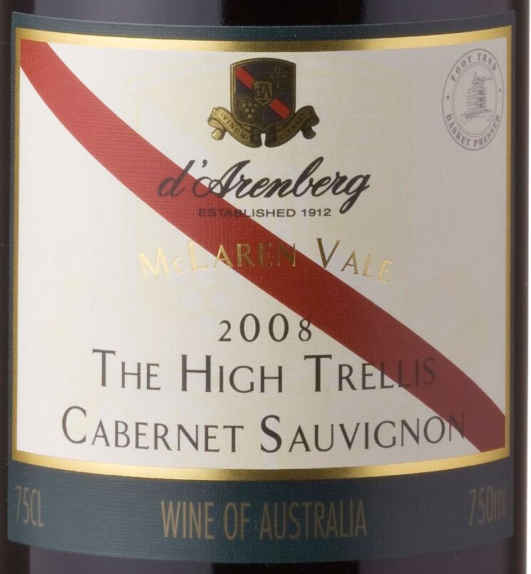 黛伦堡巨藤赤霞珠干红d'Arenberg The High Trellis Cabernet Sauvignon