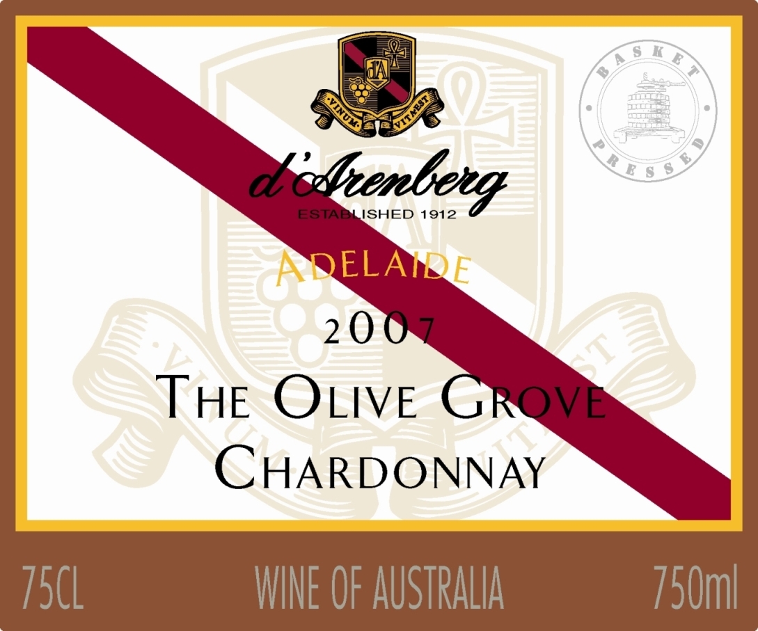 黛伦堡橄榄林霞多丽干白d'Arenberg The Olive Grove Chardonnay