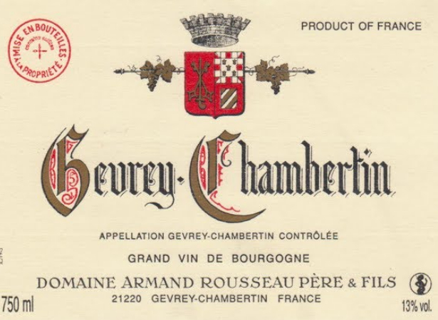 阿曼卢梭哲维瑞香贝丹干红Armand Rousseau Gevrey Chambertin