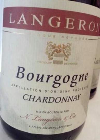 朗日隆勃艮第霞多丽干白Langeron Bourgogne Chardonnay