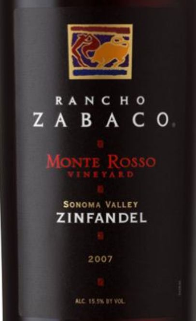 萨尔堡蒙特罗索酒庄金粉黛干红Rancho Zabaco Monte Rosso Vineyard Zinfandel